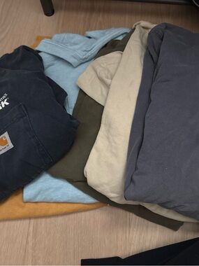 VintageCarhartt Multi-Colors Lot 4 Navy, Light Blue, Olive, Tan, Mustard etc..